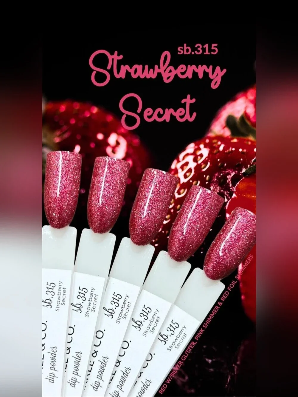 NEW! Sparkle & Co Berry Temptress Mini Dip Powder Set